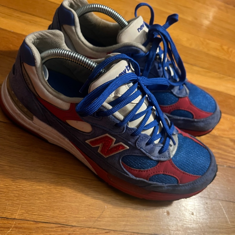 New Balance Vibrant Blue and Red Athletic Shoes